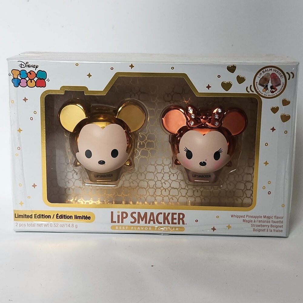 Limited Edition Set TSUM TSUM Lip Smackers BNIP Sealed Mickey Minnie Disney
